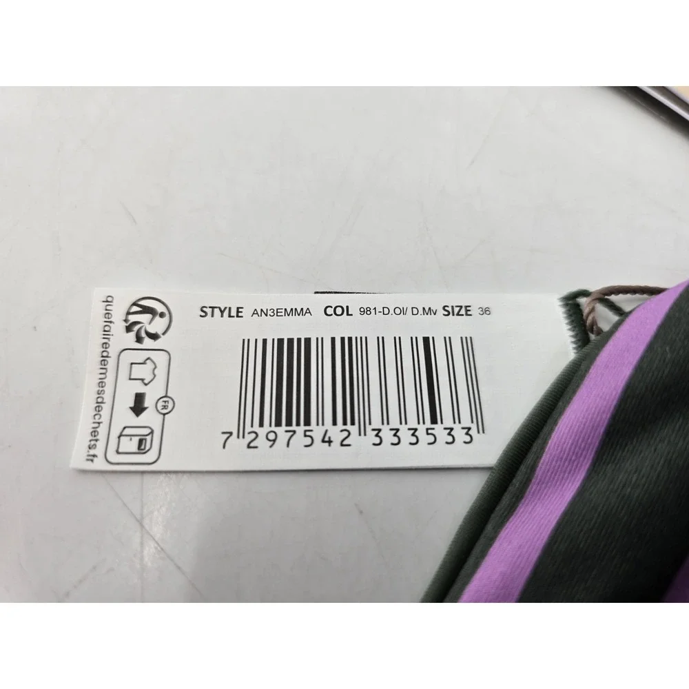 NWT Gottex Women's Chic Emma Bandeau Bikini Top - Purple/Gray - Size US‎ 4